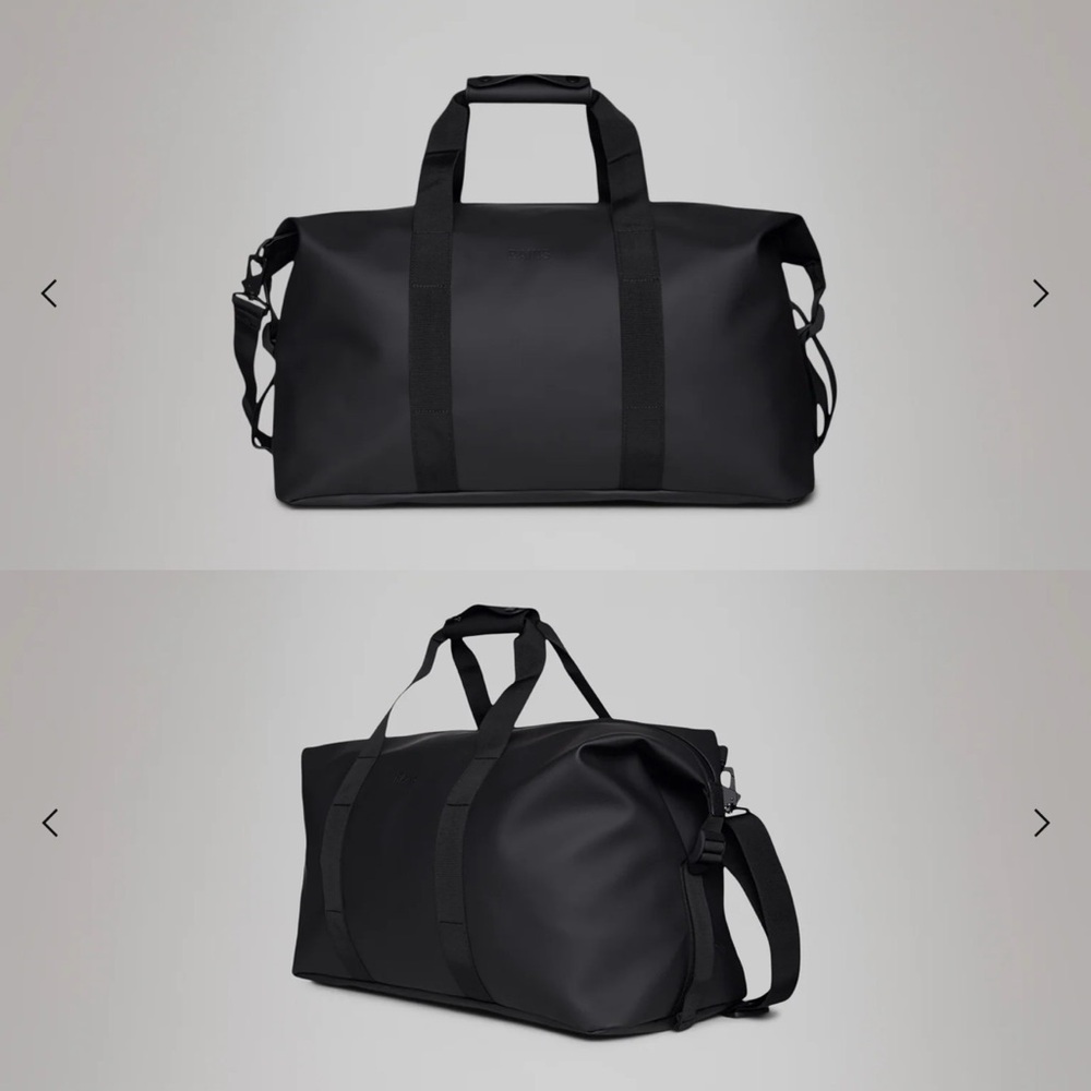 Rains Hilo Weekend Black Duffel Bag